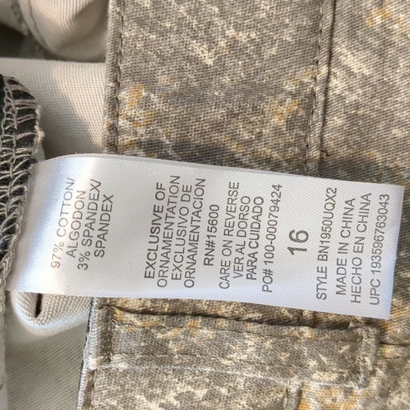 Democracy snake skin print stretch jeans size 16 - Picture 15 of 16